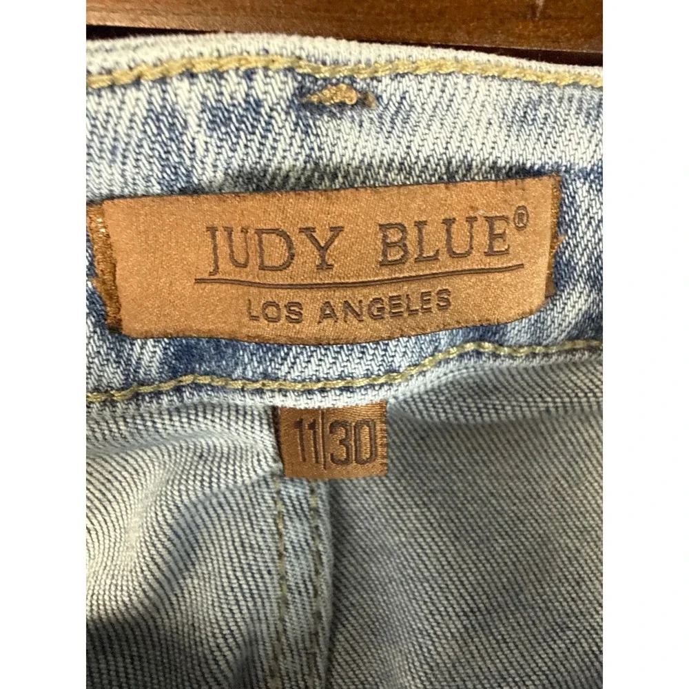 Judy Blue High Waist Vintage Double Cuffed Jogger Jeans Light Wash Size 30 Denim - Picture 5 of 14